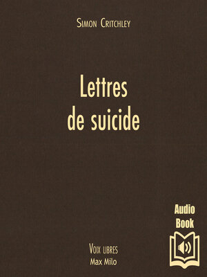 cover image of Lettres de suicide